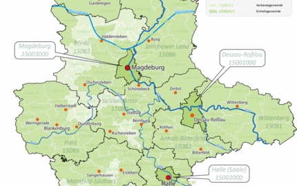 Sachsen Anhalt 1:620 000 © Scheumann 2020