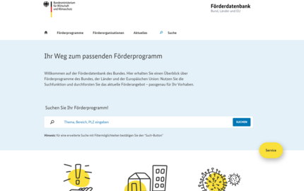 Förderdatenbank des Bundesministeriums für Wirtschaft und Energie © BMWi